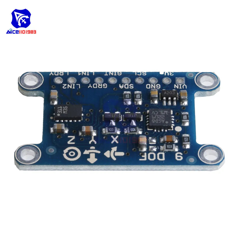 Diymore-Módulo IMU L3GD20 LSM303D de 9 ejes, Sensor giroscopio Digital de aceleración de brújula 9DOF para protocolo Arduino 3-5V IIC/SPI