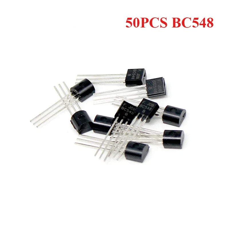 Kit de transistores de piezas, 50-900, NPN, PNP, S8050, S8550, S9012, 2N3904, 2N3906, C1815, A1015, MJE13001, BC327, BC337, BC517, BC547, BC548, BC549, BC558