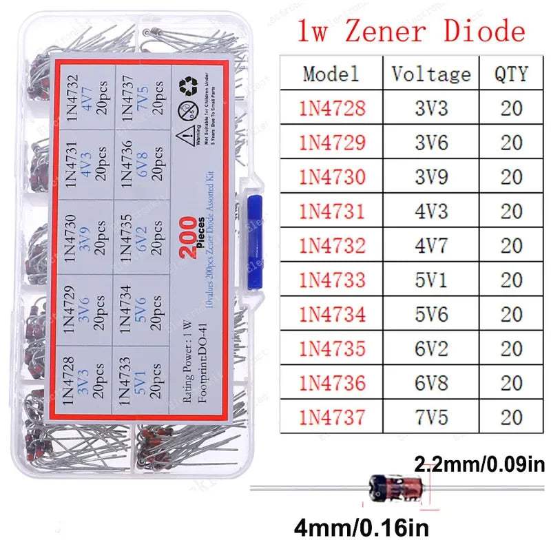 Diodo Zener DIP SMD, diodos de conmutación rápida, Kit surtido de diodos Schottky, conjunto electrónico de mezcla DIY