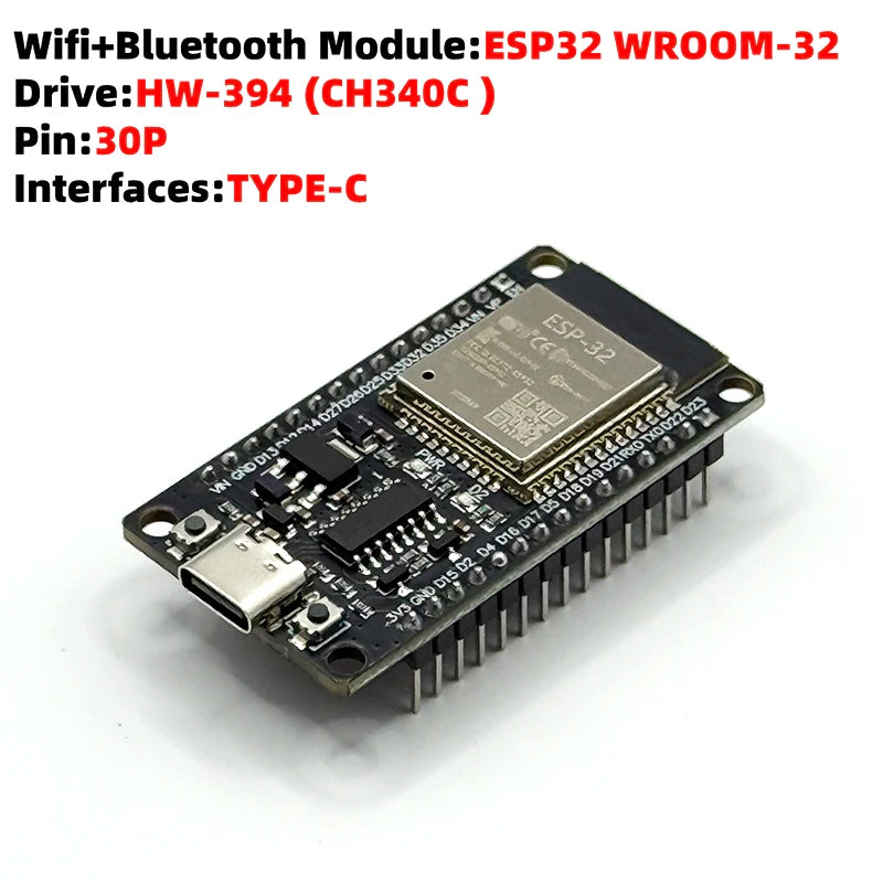 Placa de desarrollo ESP32 WiFi + módulo Bluetooth consumo de energía ultrabajo Nodo de doble núcleo MCU-32S ESP32-WROOM-32D 32U placa de 30 pines