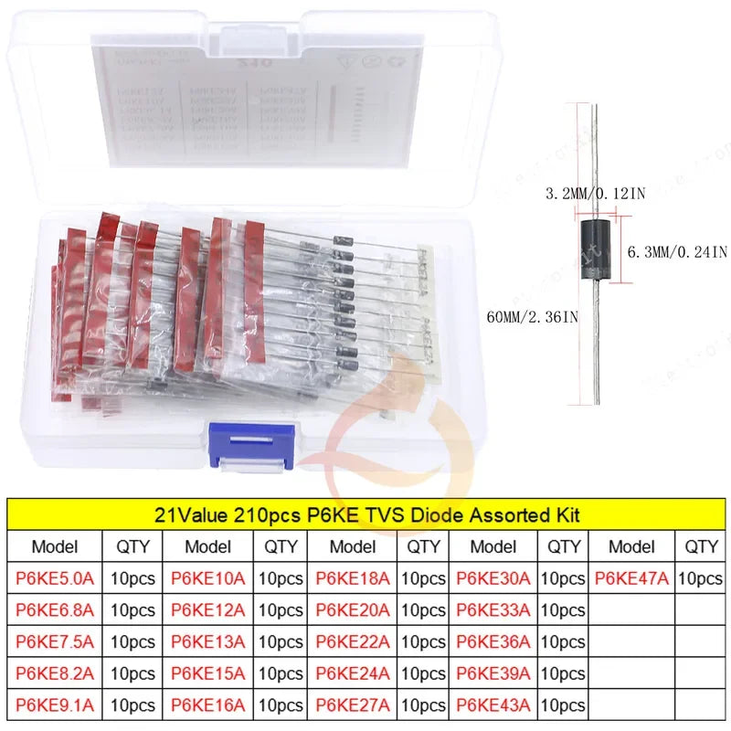Diodo Zener DIP SMD, diodos de conmutación rápida, Kit surtido de diodos Schottky, conjunto electrónico de mezcla DIY