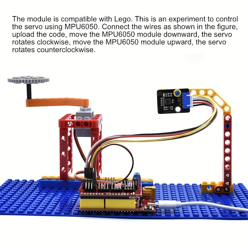MPU6050 Módulo giroscopio + acelerómetro de 6 ejes, sensor IMU de seguimiento de movimiento 3D con interfaz I2C, compatible con Arduino
